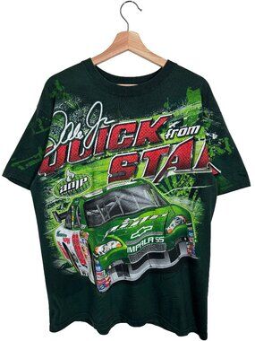 Vintage Chase Authentics NASCAR Dale Earnhardt Jr. Amp All Over Print Tee mens L